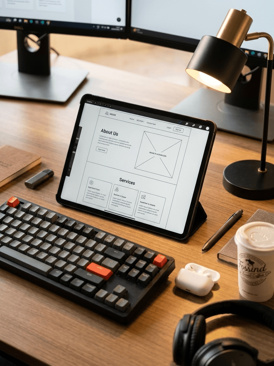 Nitin's desk workspace